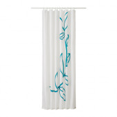 DRAMSELVA Shower curtain, turquoise, flower - 202.665.55