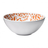 DRIFTIG Bowl, patterned orange - 002.347.54