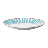 DRIFTIG Side plate, patterned turquoise - 102.347.63