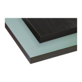EKBACKEN Countertop, double-sided, brown-black, light turquoise with brown-black edge - 402.748.75