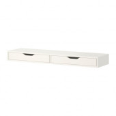 EKBY ALEX Shelf with drawers, white - 201.928.28
