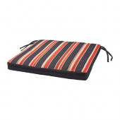 EKERÖN Chair pad, outdoor, black, stripe - 002.852.82
