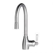 ELVERDAM Single lever kitchen faucet, pull-out, stainless steel color - 401.133.83