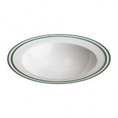 ENIGT Deep plate/bowl, off-white, green - 102.347.77