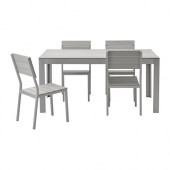 FALSTER Table and 4 chairs, outdoor, gray - 490.539.21