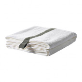 FÄRGLAV Bath towel, white, dark gray - 702.276.27