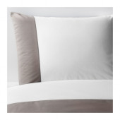 FÄRGLAV Duvet cover and pillowcase(s), gray/white - 002.299.03