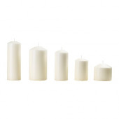 FENOMEN Unscented block candle, set of 5, natural - 401.288.55