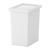 FILUR Bin with lid, white - 601.883.39