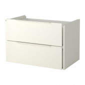 FJÄLKINGE Chest of drawers with 2 drawers, white - 102.216.90