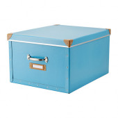 FJÄLLA Box with lid, blue - 702.699.57