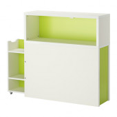 FLAXA Headboard with storage compartment, white, green - 302.479.67