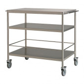 FLYTTA Kitchen cart, stainless steel - 000.584.87