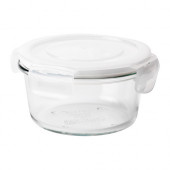 FÖRTROLIG Food container, clear glass - 302.337.86