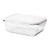 FÖRTROLIG Food container, clear glass
$7.99 - 502.337.90