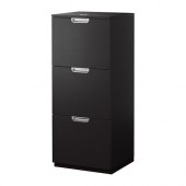 GALANT File cabinet, black-brown - 602.064.04