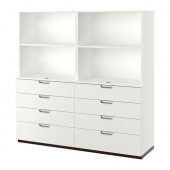 GALANT Storage combination with drawers, white - 790.465.28