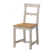 GAMLEBY Chair, light antique stain, gray - 602.470.51