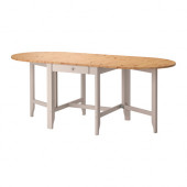 GAMLEBY Gateleg table, light antique stain, gray - 602.470.27