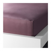 GÄSPA Fitted sheet, dark lilac - 102.565.09