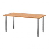 GERTON Table, beech, chrome plated - 090.464.33