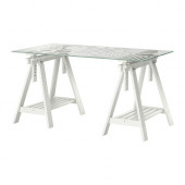 GLASHOLM /
FINNVARD Table, glass, egg pattern white - 590.020.21