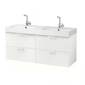 GODMORGON /
BRÅVIKEN Sink cabinet with 4 drawers, white - 190.234.50