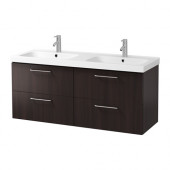 GODMORGON /
ODENSVIK Sink cabinet with 4 drawers, black-brown - 798.947.42