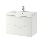 GODMORGON /
ODENSVIK Sink cabinet with 2 drawers, white - 690.235.08