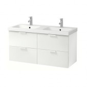 GODMORGON /
ODENSVIK Sink cabinet with 4 drawers, white - 990.234.94