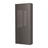 GODMORGON Wall cabinet with 1 door, high gloss gray - 601.649.13