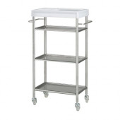 GRUNDTAL Cart, stainless steel - 601.714.33