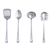 GRUNKA 4-piece kitchen utensil set, stainless steel - 300.833.34