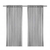 GULSPORRE Curtains, 1 pair, white, gray - 102.688.28