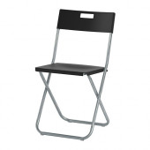 GUNDE Folding chair, black - 002.177.97