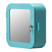 GUNNERN Lockable cabinet, turquoise blue - 902.828.25