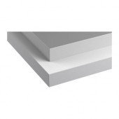 HÄLLESTAD Countertop, double-sided, white, aluminum effect with metal effect edge - 602.643.66