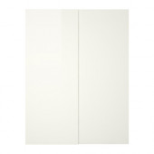 HASVIK Pair of sliding doors, high gloss, white - 702.334.97