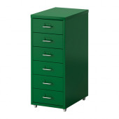 HELMER Drawer unit on casters, green - 602.961.26