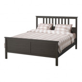 HEMNES Bed frame, black-brown, Luröy - 290.078.50