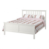 HEMNES Bed frame, white stain, Luröy - 990.078.56