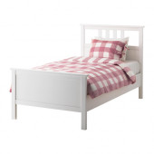 HEMNES Bed frame, white stain, Lönset - 790.195.77