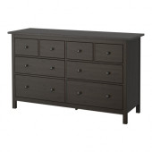 HEMNES 8-drawer dresser, black-brown - 402.392.74