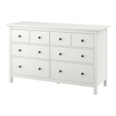 HEMNES 8-drawer dresser, white stain - 102.392.80