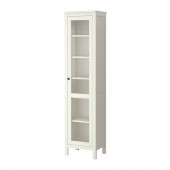 HEMNES Glass-door cabinet, white stain - 702.456.69