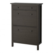 HEMNES Shoe cabinet with 2 compartments, black-brown - 402.169.08