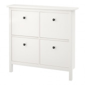 HEMNES Shoe cabinet with 4 compartments, white - 601.561.21