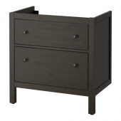 HEMNES Sink cabinet with 2 drawers, black-brown stain - 302.176.68