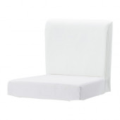 HENRIKSDAL Bar stool with backrest cover, Gobo white - 901.556.91