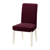 HENRIKSDAL Chair, white, Dansbo red-lilac - 691.001.44